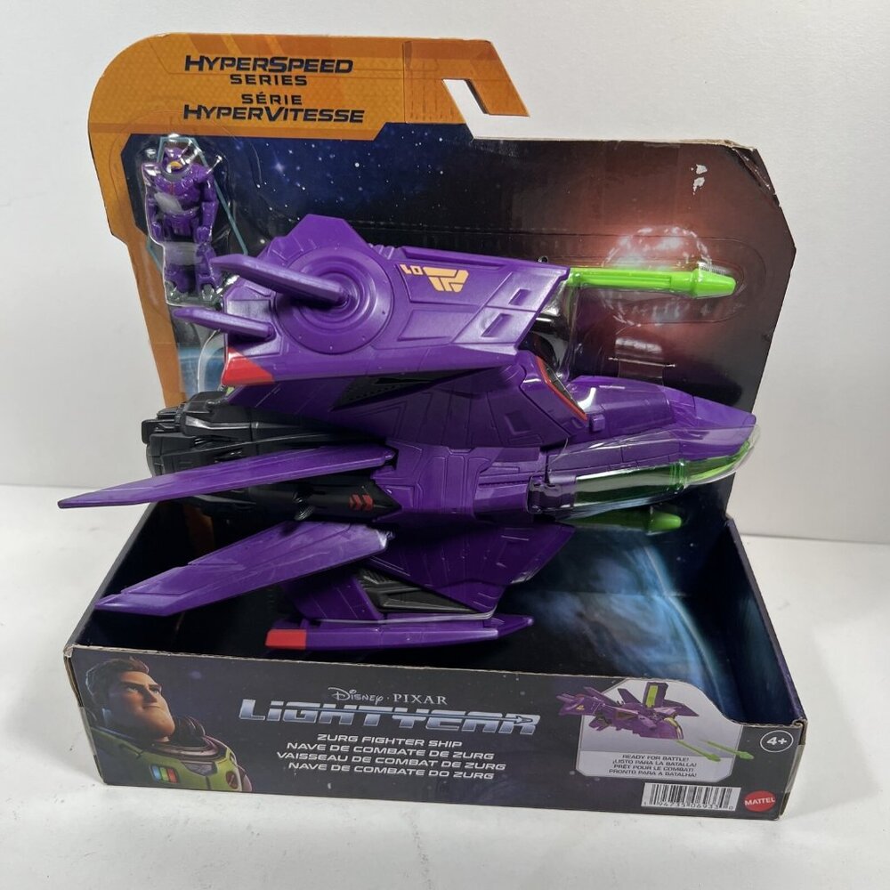 ZURG Fighter Ship With Zurg Figure Lightyear Disney Pixar Toy Story Movie 2022